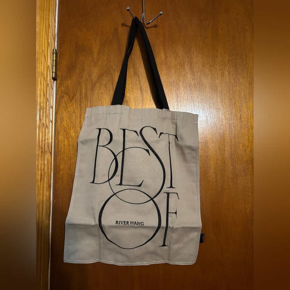 River Wang Beige Open Tote Bag - Picture 1 of 4